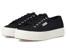 Zapatillas de Plataforma Superga 2740, Lona Negra, Talla Mujer 7, Hombre 5.5 NUEVAS
