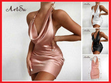 Moda Vestido De Mujer Casual Elegante Noche Vestidos De Fiesta Cortos Ropa 2022