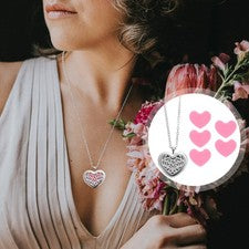 Aromatherapy Perfume Pendant Diffuser Jewelry Oil Necklace Heart