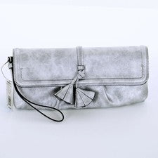 SIMPLY VERA WANG Mujer PLATEADO Bentley BOLSA CLUTCH con CORREA PARA MUÑECA Muñequera