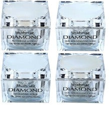 Shahnaz Husain Diamante Loción, Mascarilla, Exfoliante, Crema Control de Edad Kit Facial
