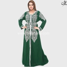 Vestido de Dama de honor D40 Elegante Farasha Étnico Abaya Marroquí Kaftan