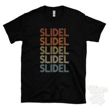 CAMISETA ESTILO RETRO REPETIDA SLIDEL Hombre y Mujer Novedad Genial Nombre Regalo