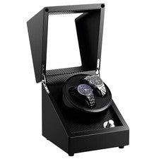 Caja giratoria de reloj automática de 2 ranuras caja de almacenamiento cuerda automática caja de exhibición
