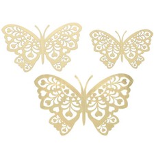 Calcomanía de pared creativa 3D para decoración de pared de mariposas 12 un.