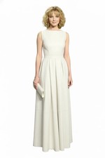 Club Nuevo Vestido Largo Genuino Para Mujer Cuero Hecho a Mano Elegante Diseño Informal Blanco