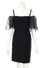 Vestido de cóctel CAPUCCI seda I 38 = D 32 negro NUEVO