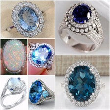 Dije Mujeres Corte Ovalado Circón Cúbico Anillos Mujeres Plata 925 Relleno Joyería Talla 6-10