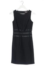 ORSAY Empirekleid Damen Kleid Schwarz Baumwollmix Reißverschluss Gr. 32