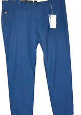 Pantalones de algodón informales Richmond para hombre Italia azules con puños talla US 40 EU 56