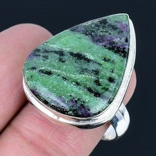 Anillo de joyería de plata esterlina 925 hecho a mano con piedras preciosas d...