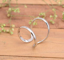 Anillo de plata de ley 925 hecho a mano ajustable férula nudillo anillo todas las tallas SI10