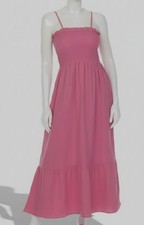 Maxi vestido de encubrimiento de algodón rosa Raviya para mujer talla M