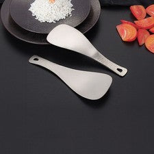 Cuchara de arroz para cocina acero inoxidable reforzado para titanio 19,5 cm plata