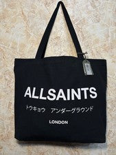 ¡NUEVO! Bolso de Mano AllSaints Underground Unisex Negro con Correa para el Hombro Informal