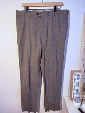 Pantalones Banana Republic Tessuti Di Sondrio Hombres 36x32 Marrón Elastizado Italiano Nuevos con Etiquetas