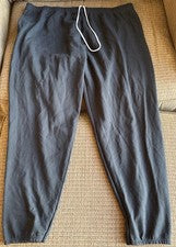Pantalones deportivos de lana Athletic Works para hombre estilo jogger 60/40 negros 4XL - ¡NUEVOS SIN ETIQUETAS!