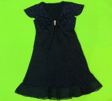 Vestido HECHO EN Hecho en EE. UU. Mujer Lentejuelas Talla MEDIANO Azul Marino NUEVO