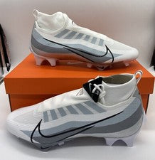 Botines de fútbol Nike Vapor Edge Pro 360 talla 11,5 blancos/plateados metálicos DQ3670-102