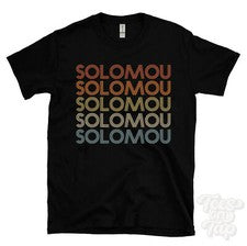 CAMISETA SOLOMOU ESTILO RETRO REPETIDO Hombre y Mujer Novedad Genial Nombre Regalo