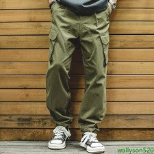 Monos para hombre Pantalones chinos Ropa de trabajo Retro Británicos Cónicos Informales Pantalones largos