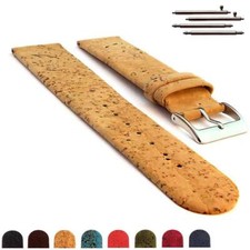Correa de reloj de corcho real de dos piezas correa barras de resorte 12 14 16 18 20 22 vegano MM