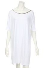 Les Copains BEACHWEAR dress Beach Jersey Sequins L off-white NEW