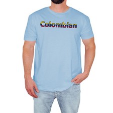 Camiseta Orgullo Colombiano Para Hombre Camiseta Gráfica Brillante Elegante Regalo de Cumpleaños