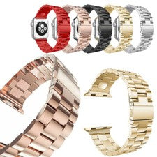 Correa de acero inoxidable de lujo para Apple Watch Ultra/SE/9–1 – Correa de eslabones de metal