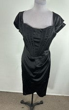 Vestido de moda y único para mujer color negro fuera del hombro talla L