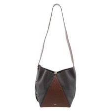 Bolso cubo mediano de cuero con estampado de ciervo Max Mara 4516051600-marrón avellana