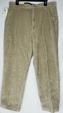 Pantalones chinos Club Room para hombre talla 38/29 pana algodón tostado