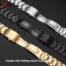 Correa de reloj de acero inoxidable de 18 mm para pulsera Casio 3299 AE1200 AE1300 A159