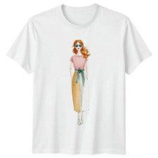 Moda Ilustración Mujer Gafas de sol Unisex Gráfico Camiseta Hombres Damas Est...