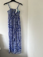 Maxi Vestido de Playa Para Mujer Atlantis Azul Mezcla Multi Talla UK 10 L Nuevo con Etiquetas