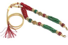 Collar con cuentas de cristal Latkan Zari cuerda trasera Dori para hacer joyas
