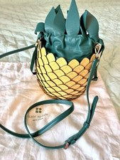 Bolso Bandolera Kate Spade New York Piña Para Mujer - Amarillo Multi NUEVO Auténtico