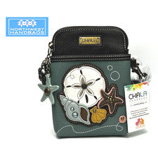BOLSO BANDOLERA BOLSO CHALA VERDE AZULADO TELÉFONO CELULAR PLAYA DÓLAR ARENA
