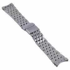 BRAZALETE CORREA RELOJ PILOTO EXTREMO CURVO 24 MM AJUSTE WIDELING 7 ESLABONES PULIDO NAVITIMER