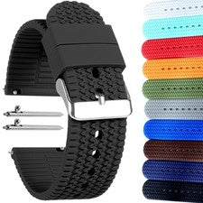 Correa de reloj de silicona 18 20 22 24 mm repuesto reloj de pulsera reloj inteligente correa compatible