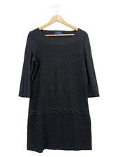 Vestido mujer Tom Tailor talla 40 negro estampado estructura elegante