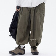 Pantalones harén estilo americano BF para hombre pantalones cargo sueltos con bandas al tobillo múltiples bolsillos