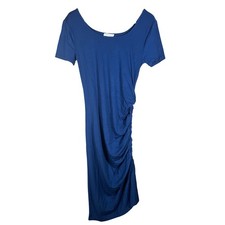 Vestido midi ajustado ceñido al cuerpo azul marino de jeans ajustado para mujer talla pequeña