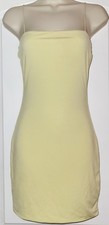 Moda Nova Para Mujer Primavera Amarillo Bodycon Mini Vestido Talla S Pequeño Nuevo Sin Etiquetas