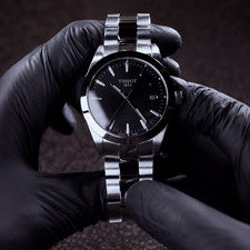 Tissot Gentleman T127.410.11.051.00 Mens Quartz Watch Black Dial Stainless Steel