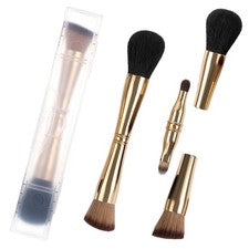 Juego de brochas de maquillaje de viaje 4 en 1 base profesional mezclador cepillo en polvo