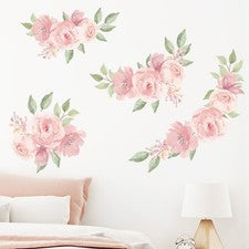 Pegatinas de pared autoadhesivas rosa calcomanías patrón hogar habitación decoración fondo