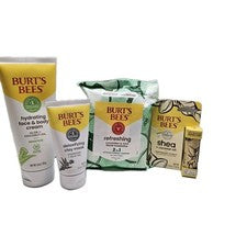 Burts Bees Lote de 4 productos para el cuidado facial y bálsamo labial