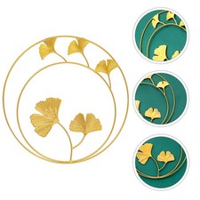Adorno de pared de dormitorio hojas de metal dorado decoración colgante para habitación hogar