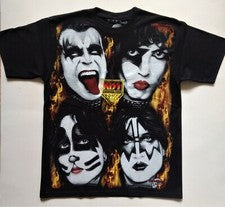 Camiseta KISS RARA Logo Bordado Ejército Gene Simmons Destroyer Ace Frehley Criss